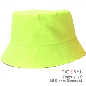 SOMBRERO PILUSO VERDE FLUO TELA x 1